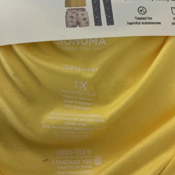 Sonoma Goods for Life Women’s 3-Piece Pajama Set 1X Plus NWT - Picture 8 of 11